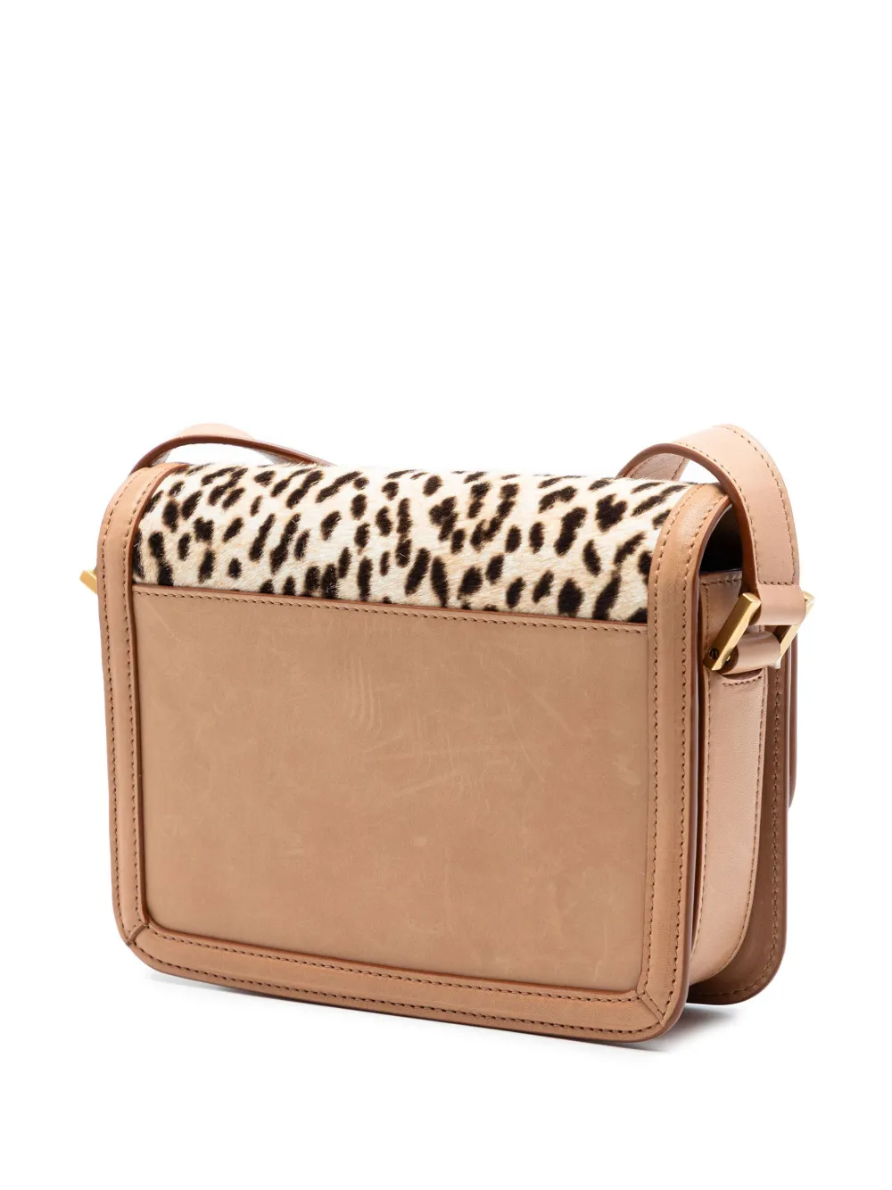  Saint Laurent Pre-owned Bandolera Solferino Pequeña De Peil De Becerro Con Estampado De Leopardo 2021 - Neutro 
