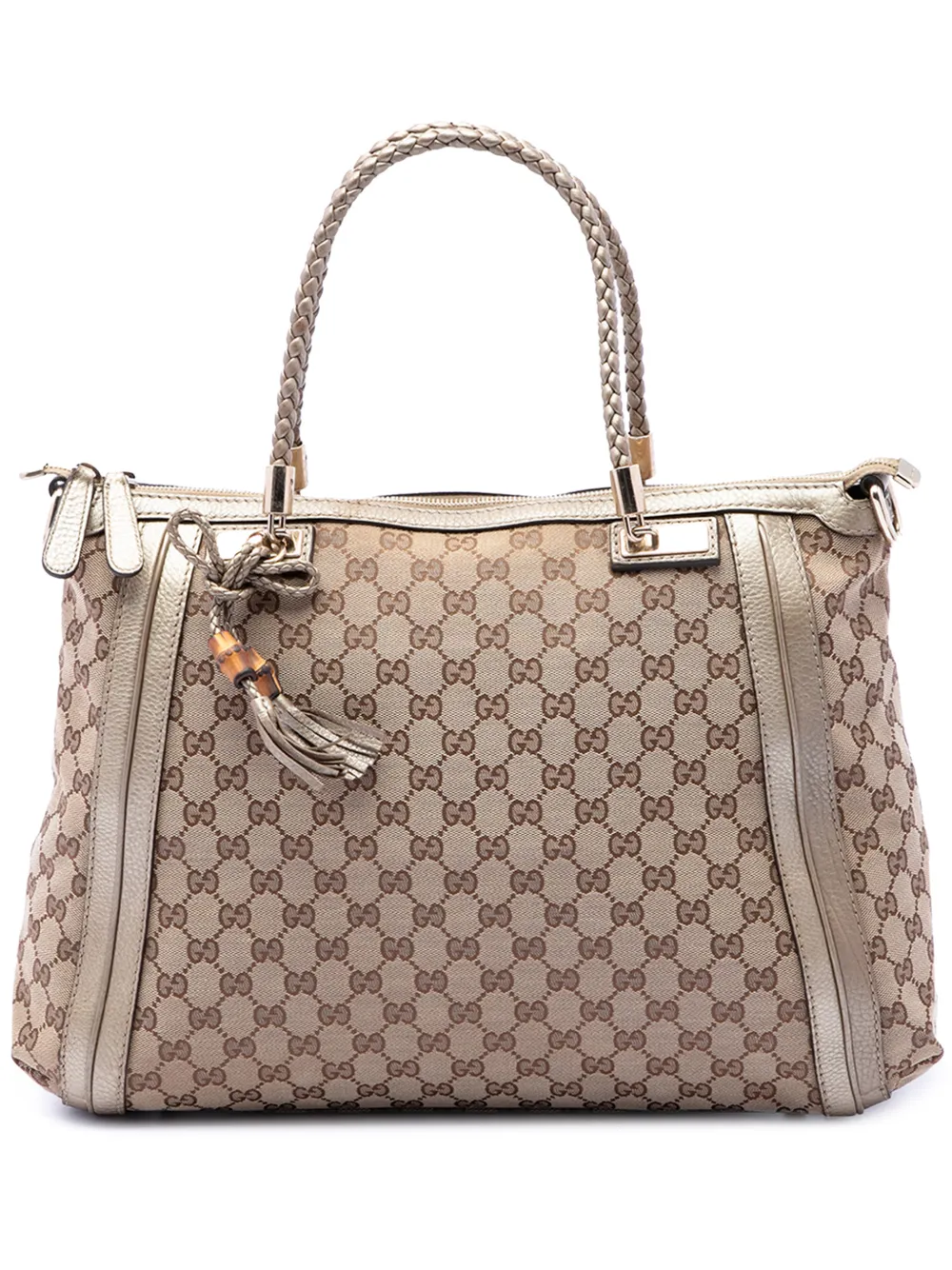 Gucci Pre-Owned 2016-2026 GG Canvas Bella Convertible Tote satchel - Toni neutri