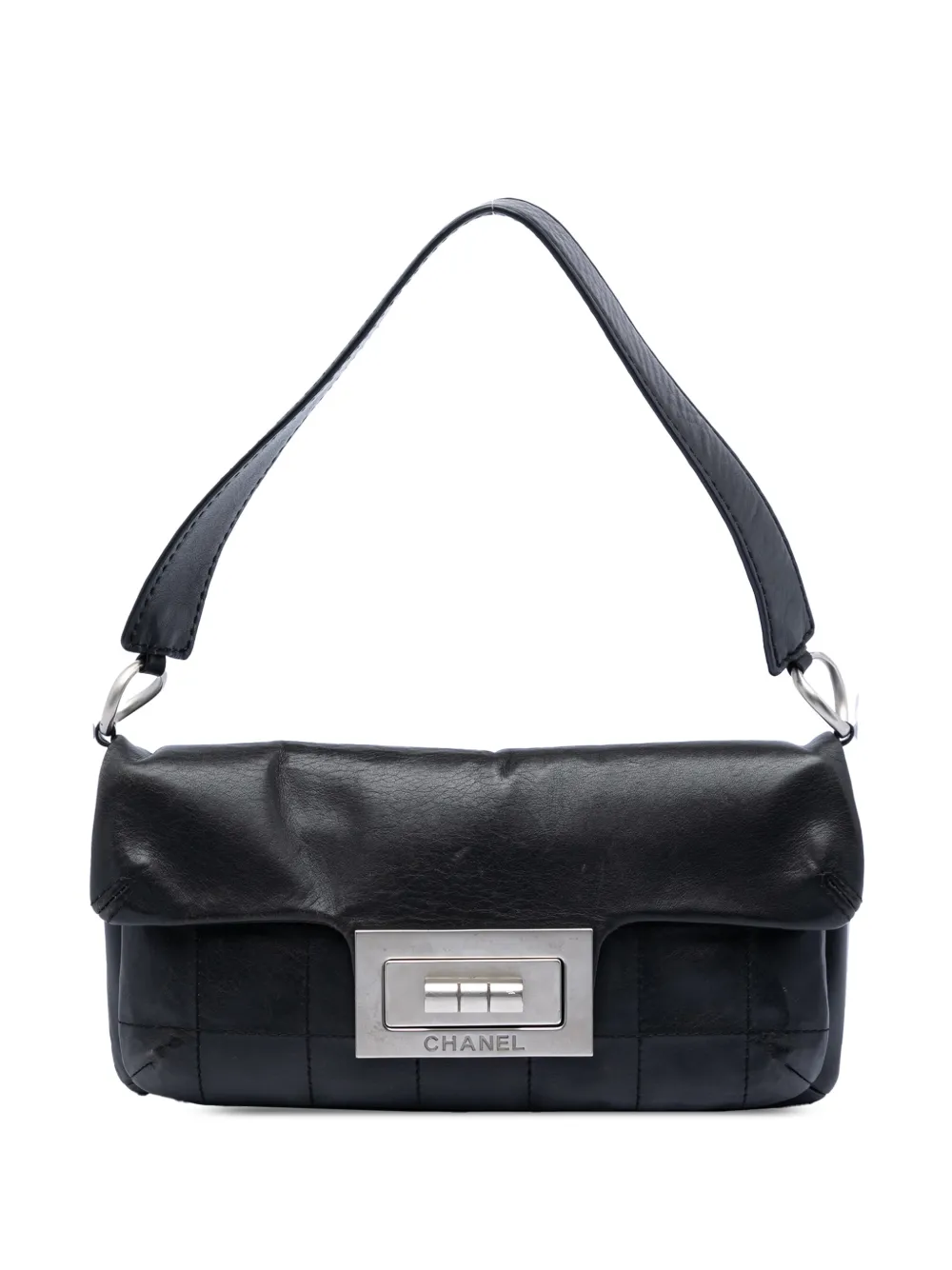 CHANEL Pre-Owned 2003-2004 Chocolate Bar Calfskin Reissue 2.55 Flap shoulder bag - Nero