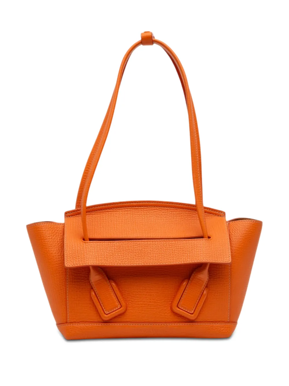 Bottega Veneta Pre-Owned 2012-2026 Small Grained Calfskin Arco tote bag - Arancione