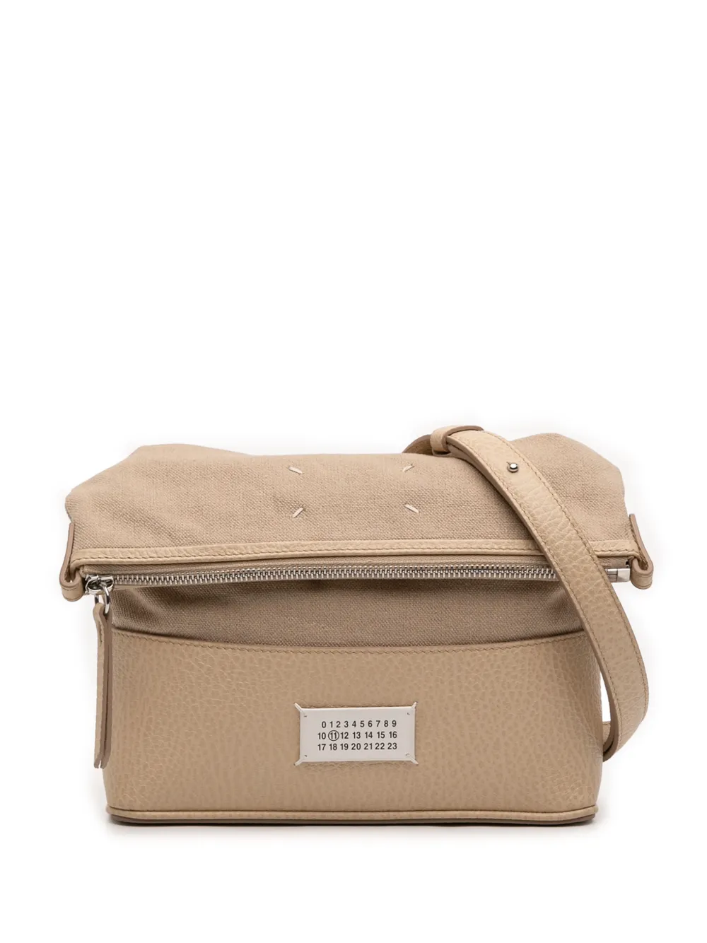 Maison Martin Margiela Pre-Owned 2015-2026 Small Canvas and Grained Calfskin 5AC Foldable crossbody bag - Toni neutri