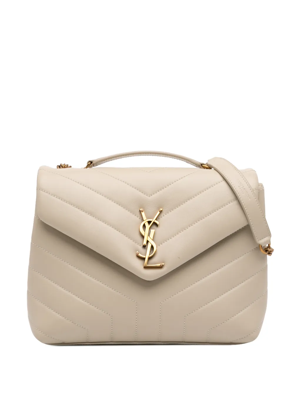 Saint Laurent Pre-Owned 2023 Small Matelasse Calfskin Monogram LouLou shoulder bag - Marrone
