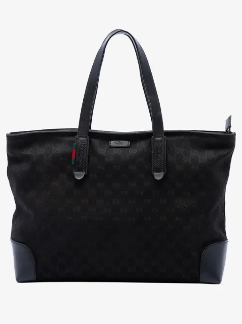Gucci Pre-Owned 2016-2026 GG 캔버스 웹 토트 백