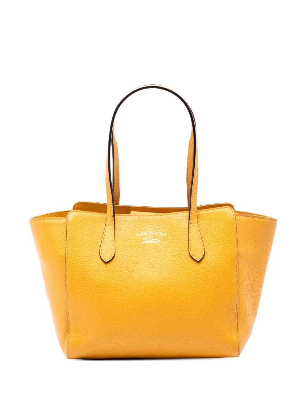 Gucci Pre-Owned 2000-2015 Medium Dollar Calfskin Swing tote bag - Giallo