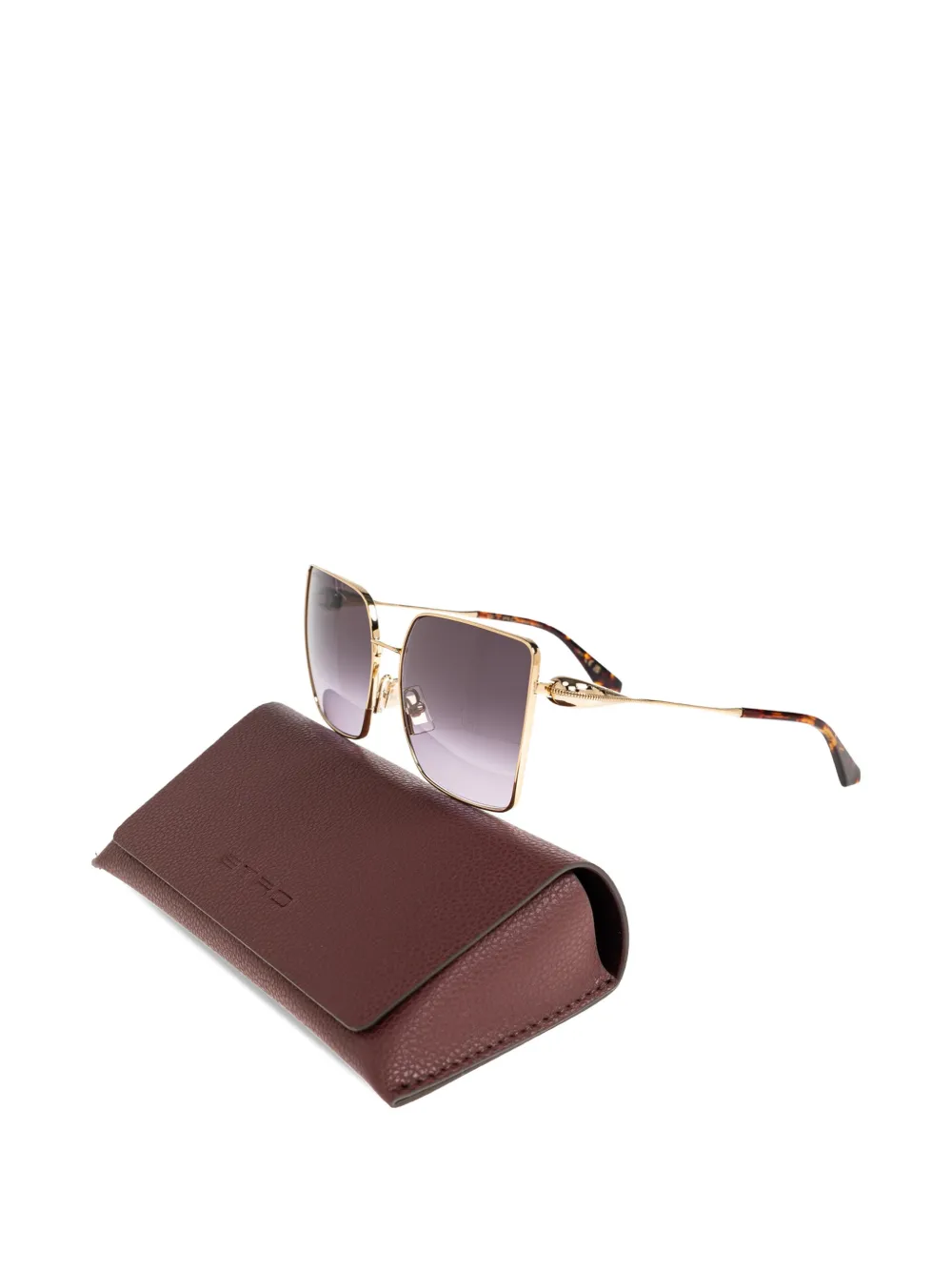 ETRO Zonnebril met vierkant montuur Goud