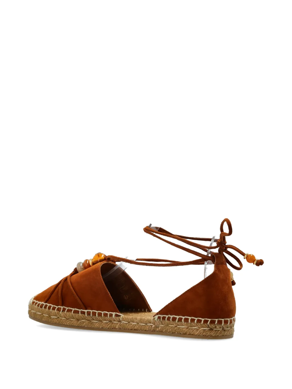 Jimmy Choo Lemi bead-embellished leather ballet flats Bruin