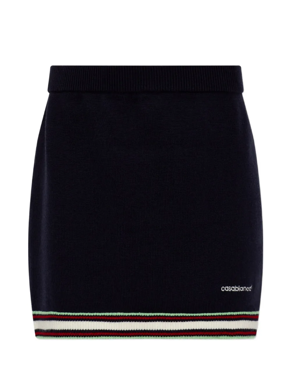 Casablanca embroidered-logo striped shorts - Blu