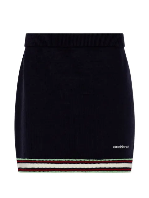 Casablanca shorts con logo bordado y motivo de rayas