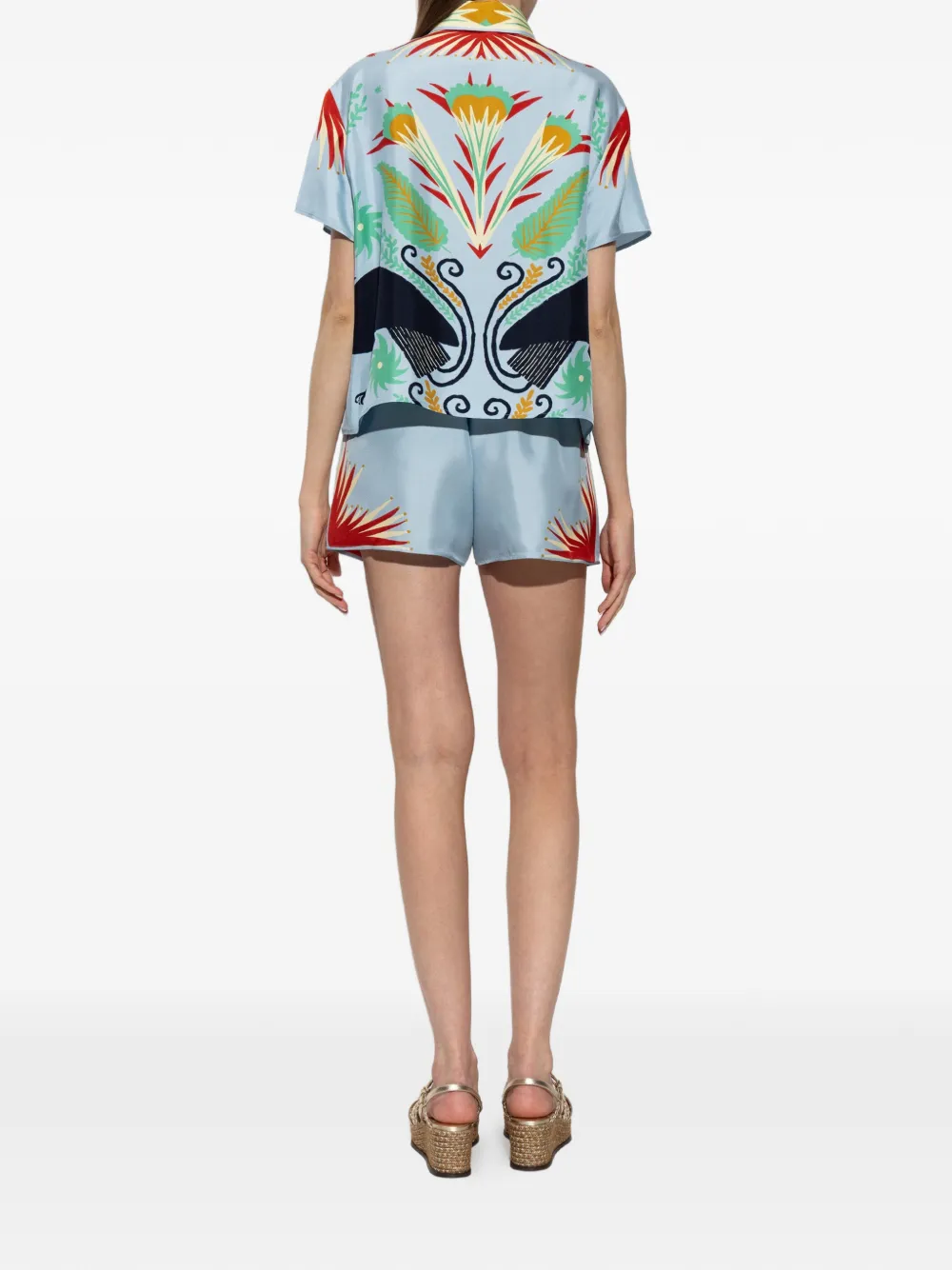 ETRO x Tabby Booth zijden pyjama met print Blauw