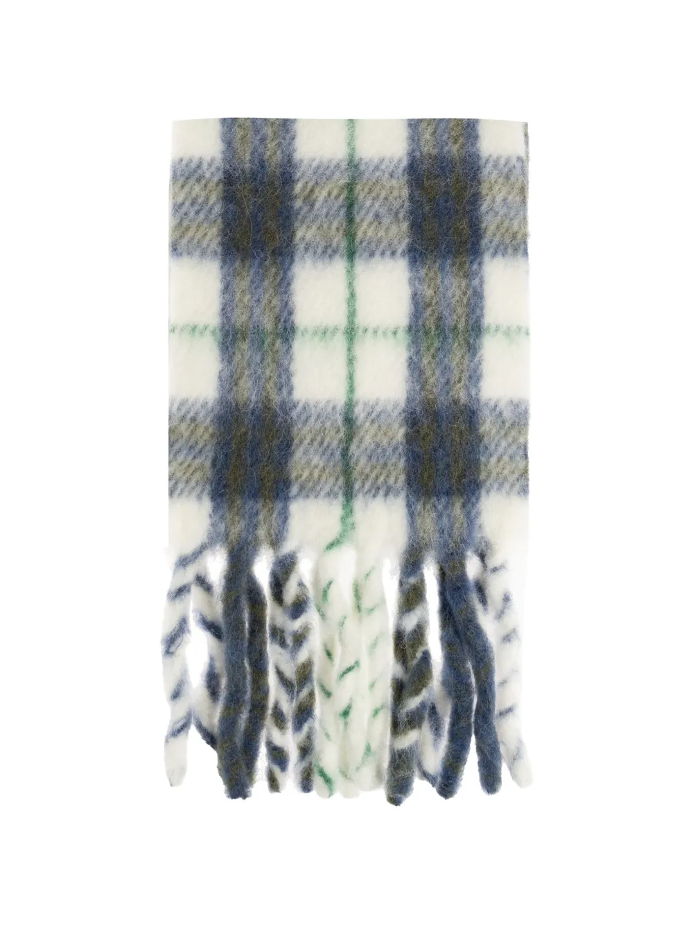 Burberry check-pattern fringed scarf - Bianco