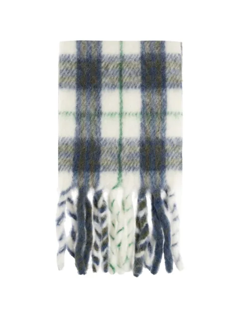 Burberry check-pattern fringed scarf