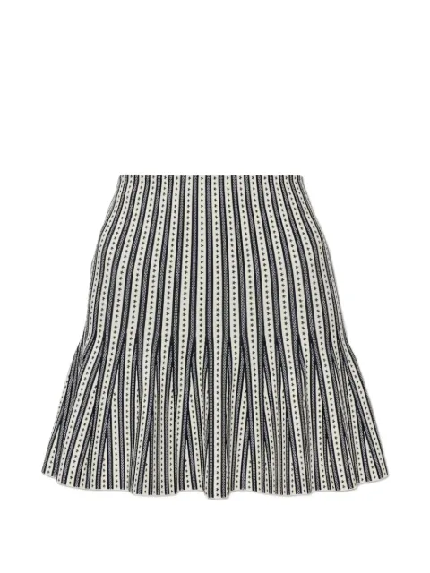 Alexander McQueen striped pleated mini skirt