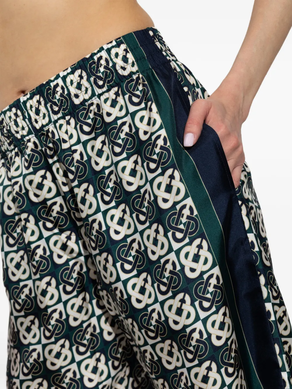 Casablanca Broek met toelopende pijpen Groen