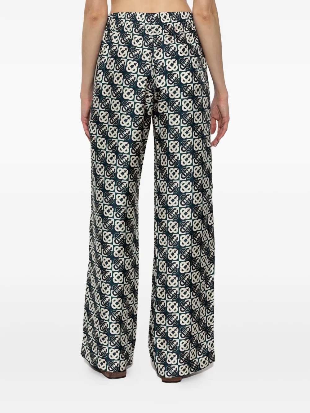 Casablanca Broek met toelopende pijpen Groen