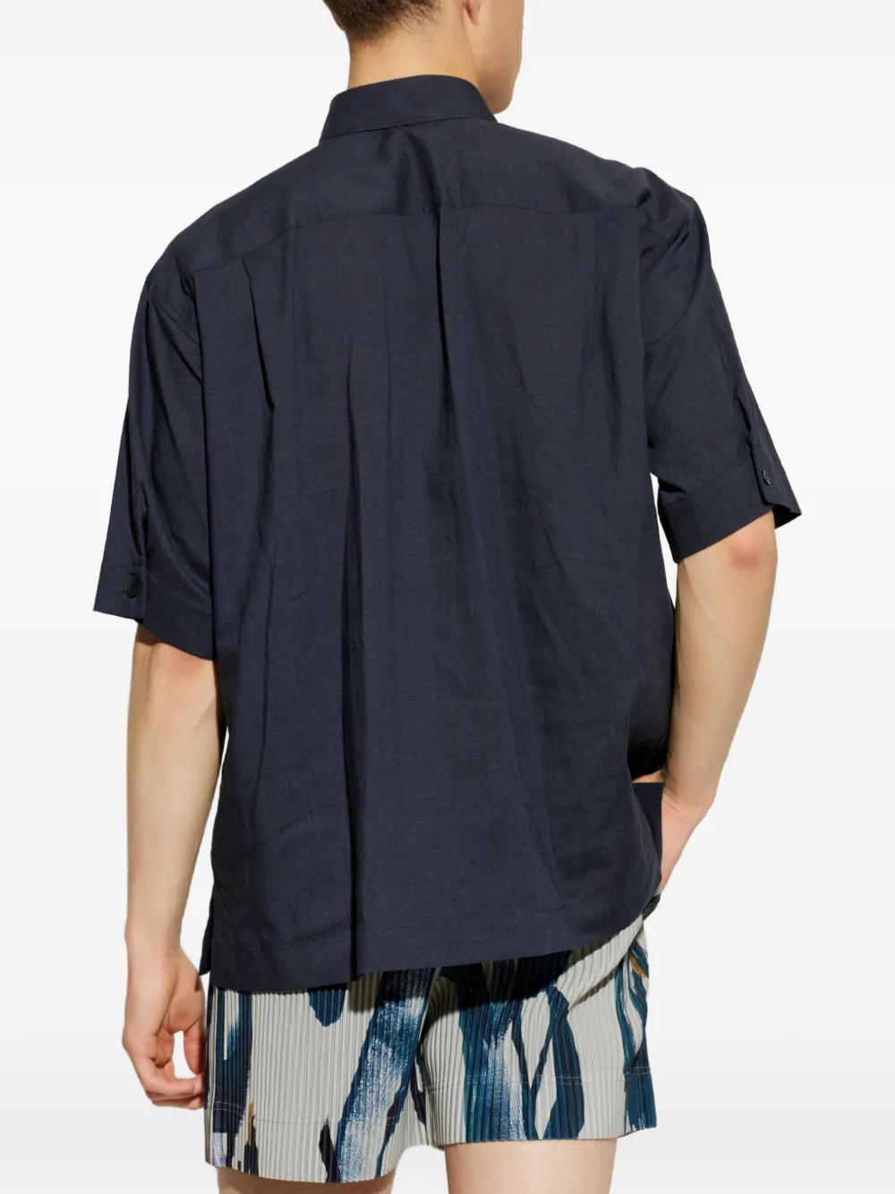 Homme Plissé Issey Miyake Overhemd met borstzak Blauw