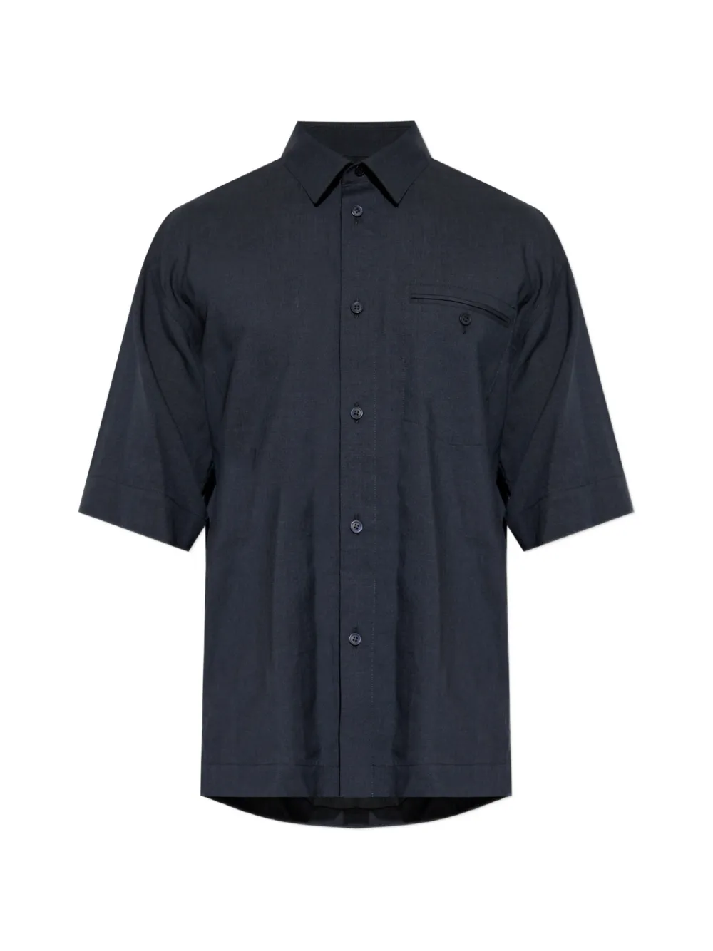Homme Plissé Issey Miyake chest-pocket short-sleeve shirt - Blue