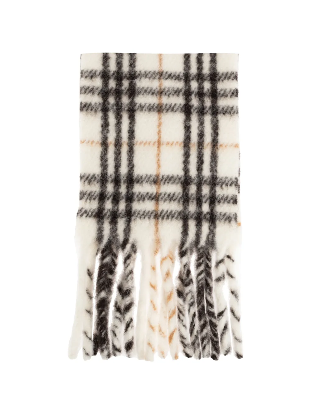 Burberry check-pattern fringed scarf - Toni neutri