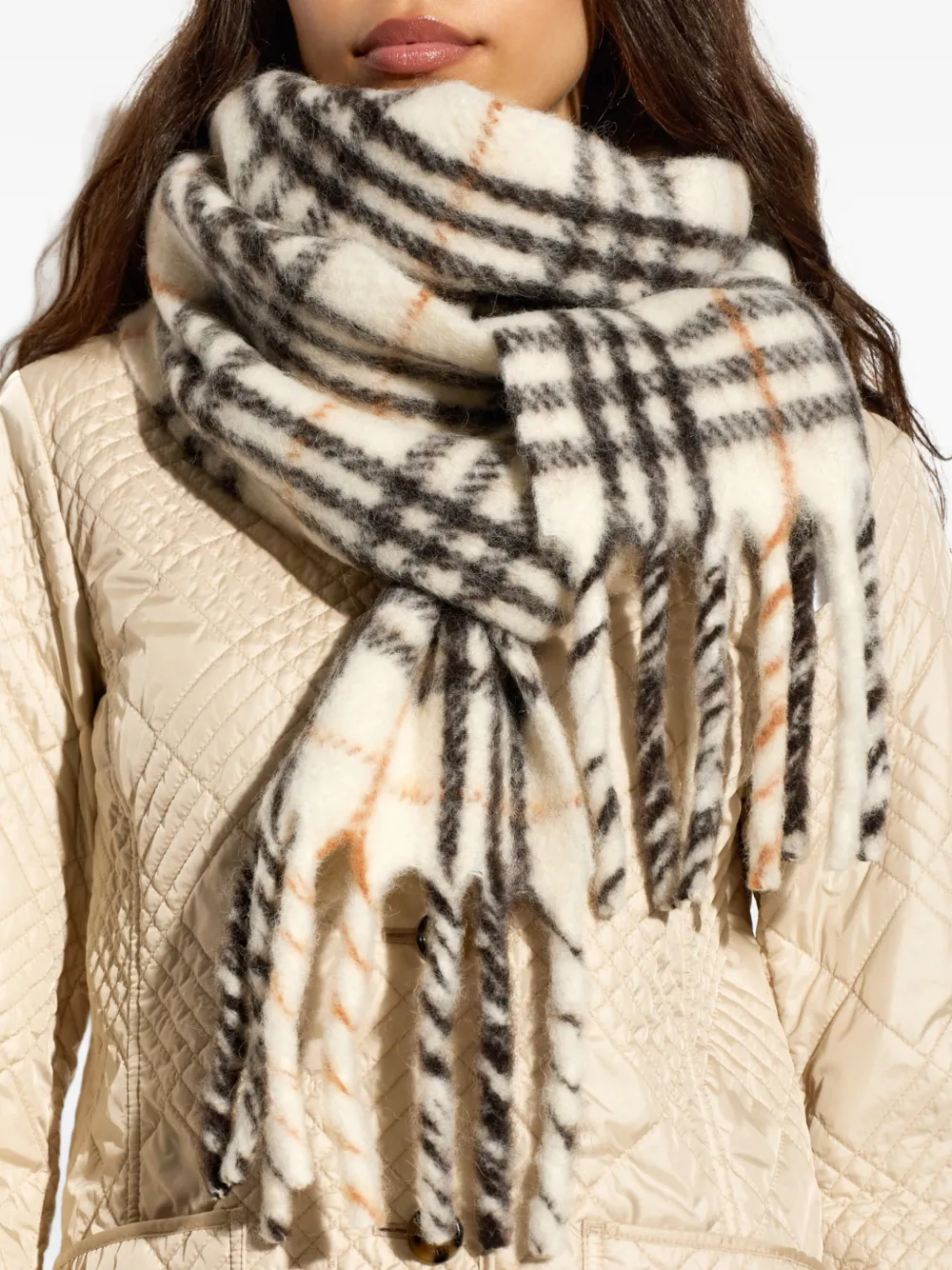 Burberry Geruite sjaal Beige