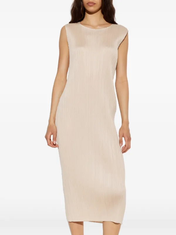 pleats please midi dress fitted midi dress