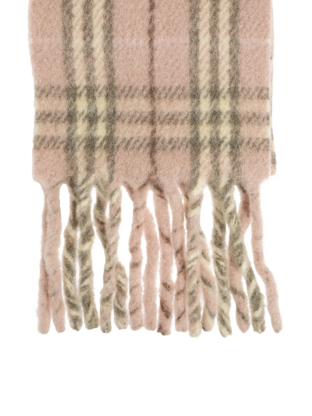 Burberry check-pattern fringed scarf - Rosa
