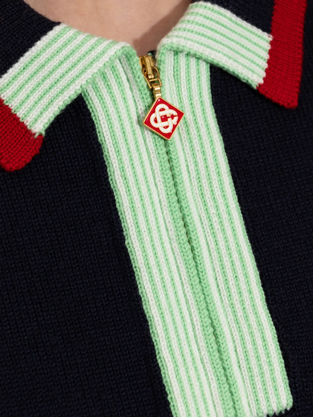Casablanca Poloshirt met geborduurd logo Blauw