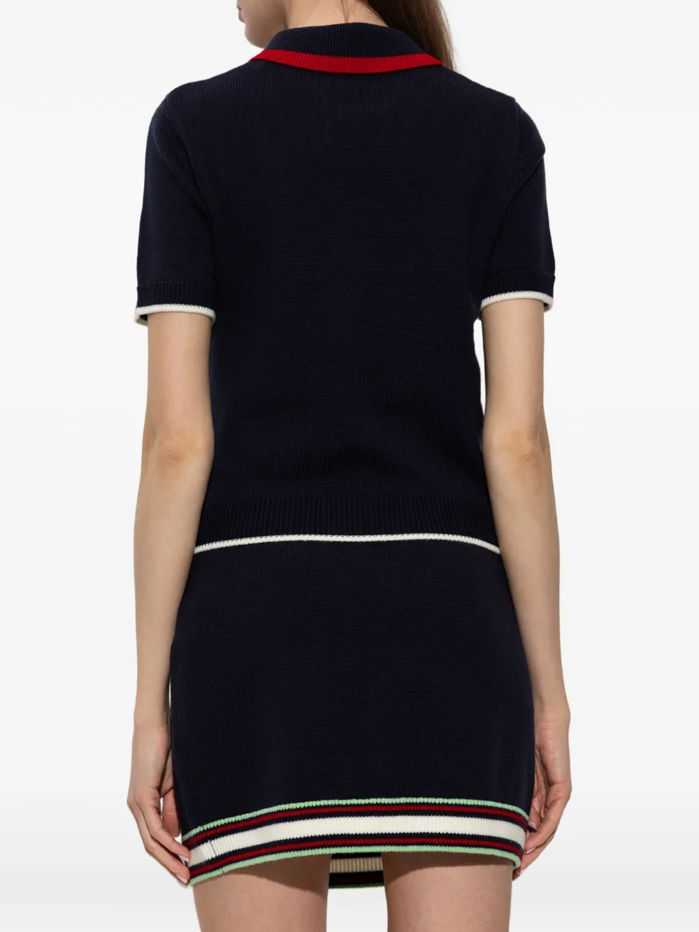 Casablanca Poloshirt met geborduurd logo Blauw