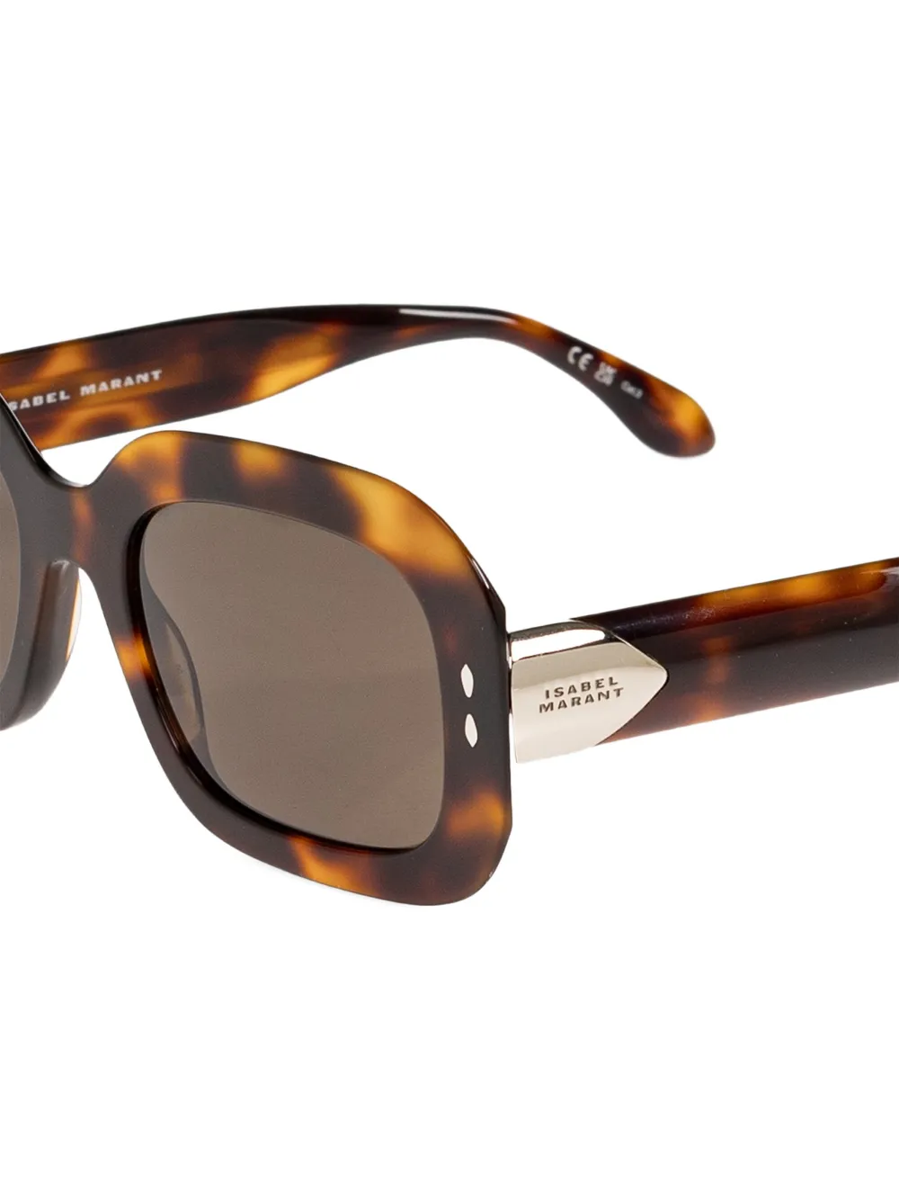 Isabel Marant Eyewear Zonnebril met rechthoekig montuur Bruin