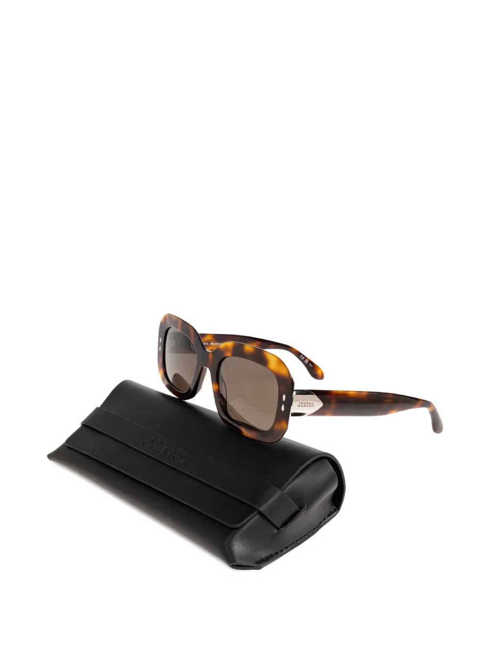 Isabel Marant Eyewear Zonnebril met rechthoekig montuur Bruin