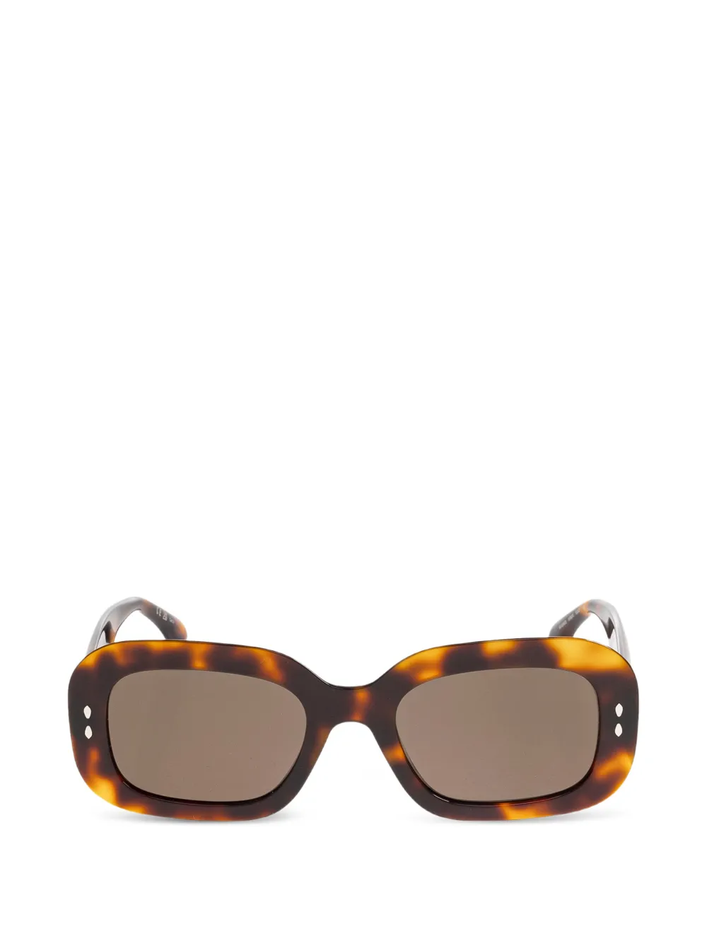ISABEL MARANT tortoiseshell-effect rectangle-frame sunglasses - Marrone