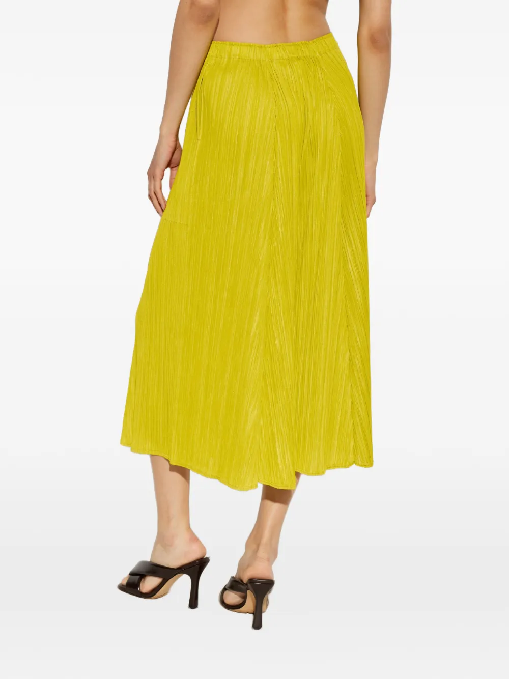 Pleats Please Issey Miyake Pleats Please cropped broek Geel