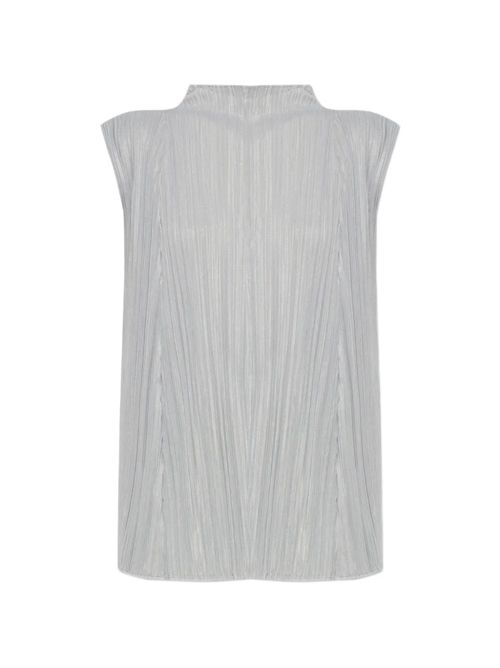 Pleats Please Issey Miyake pleated-effect sleeveless blouse - Grey
