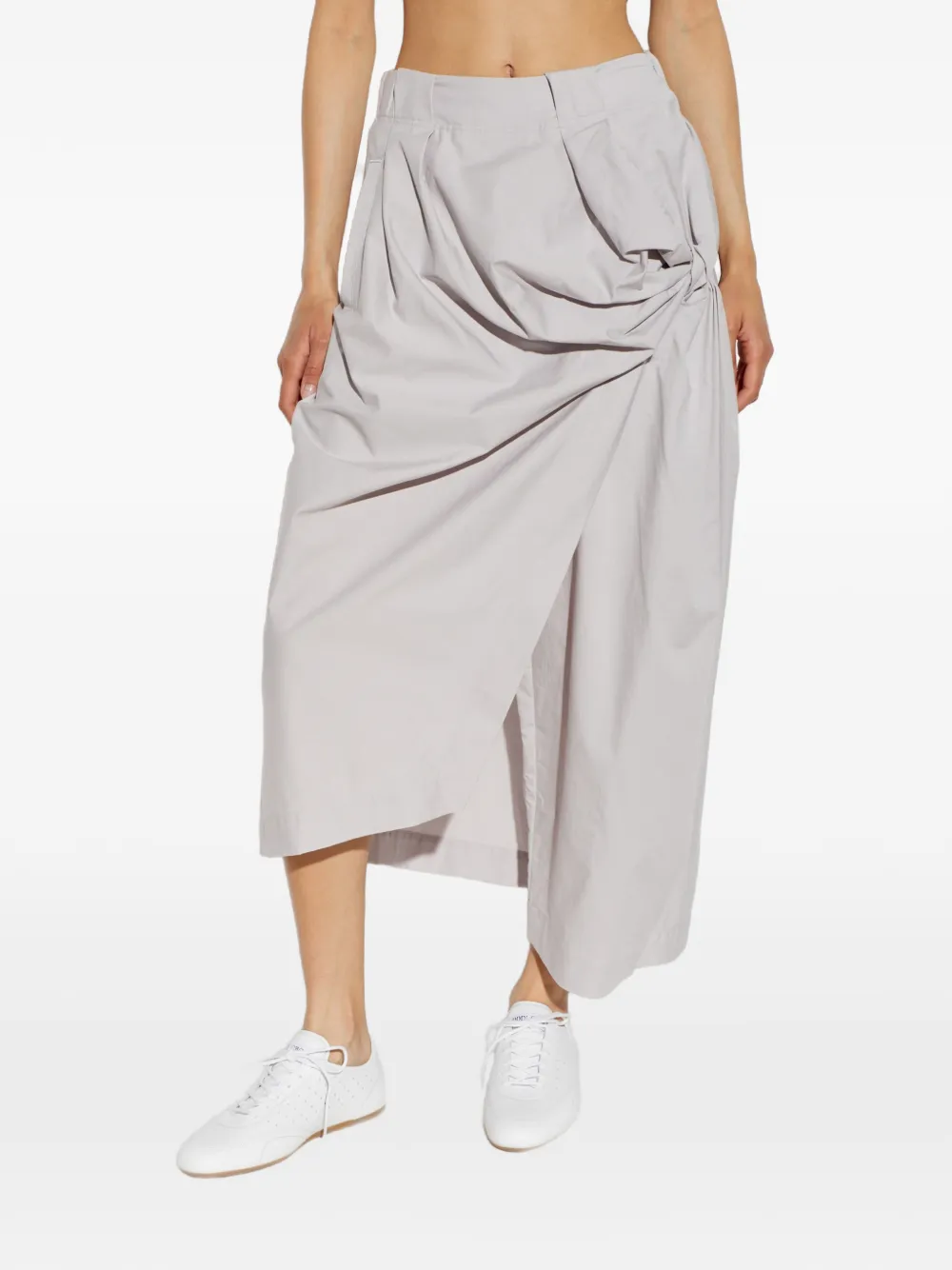 Issey Miyake Gedrapeerde midi-rok Grijs