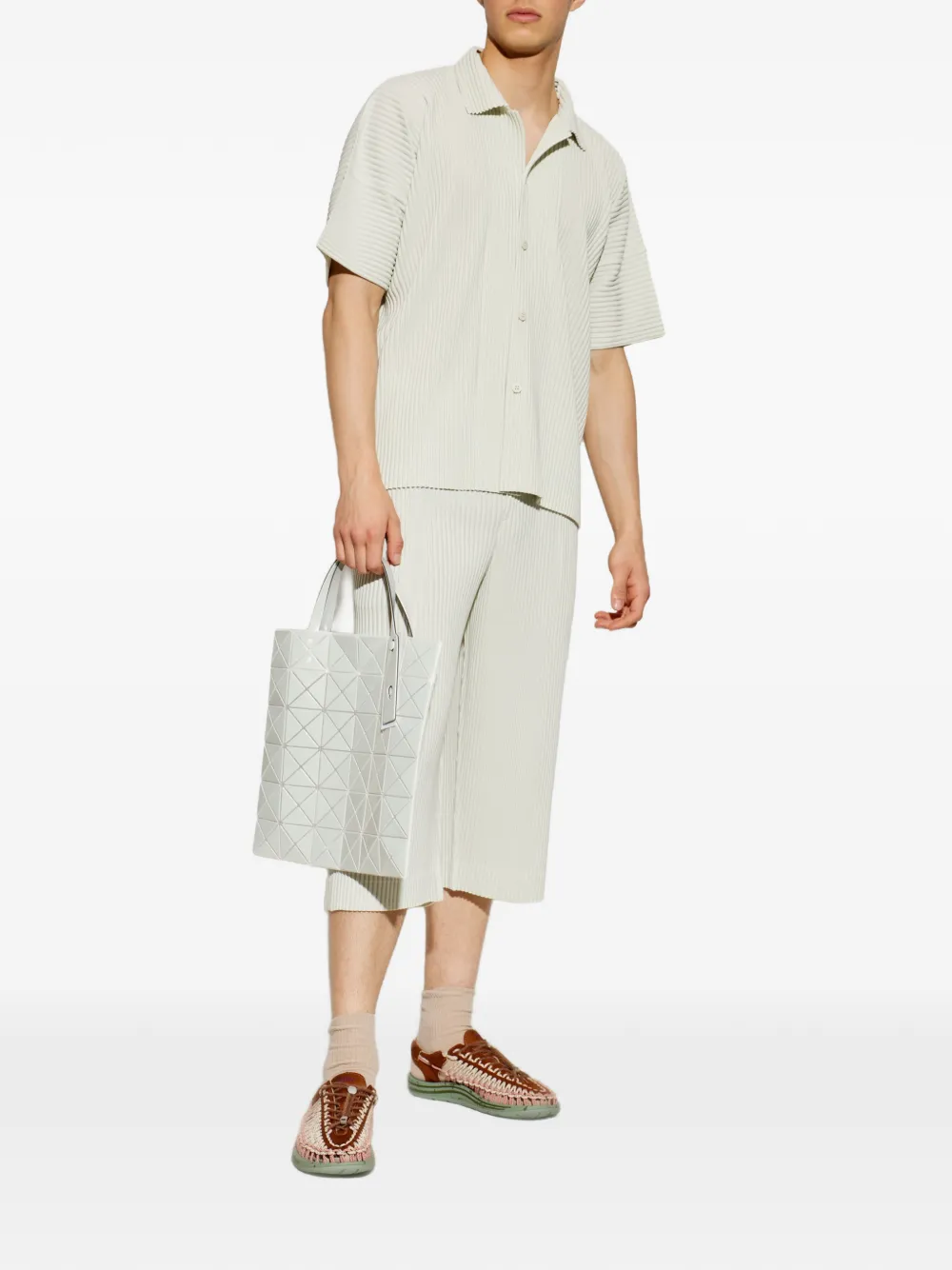 Homme Plissé Issey Miyake Cropped plooibroek Wit