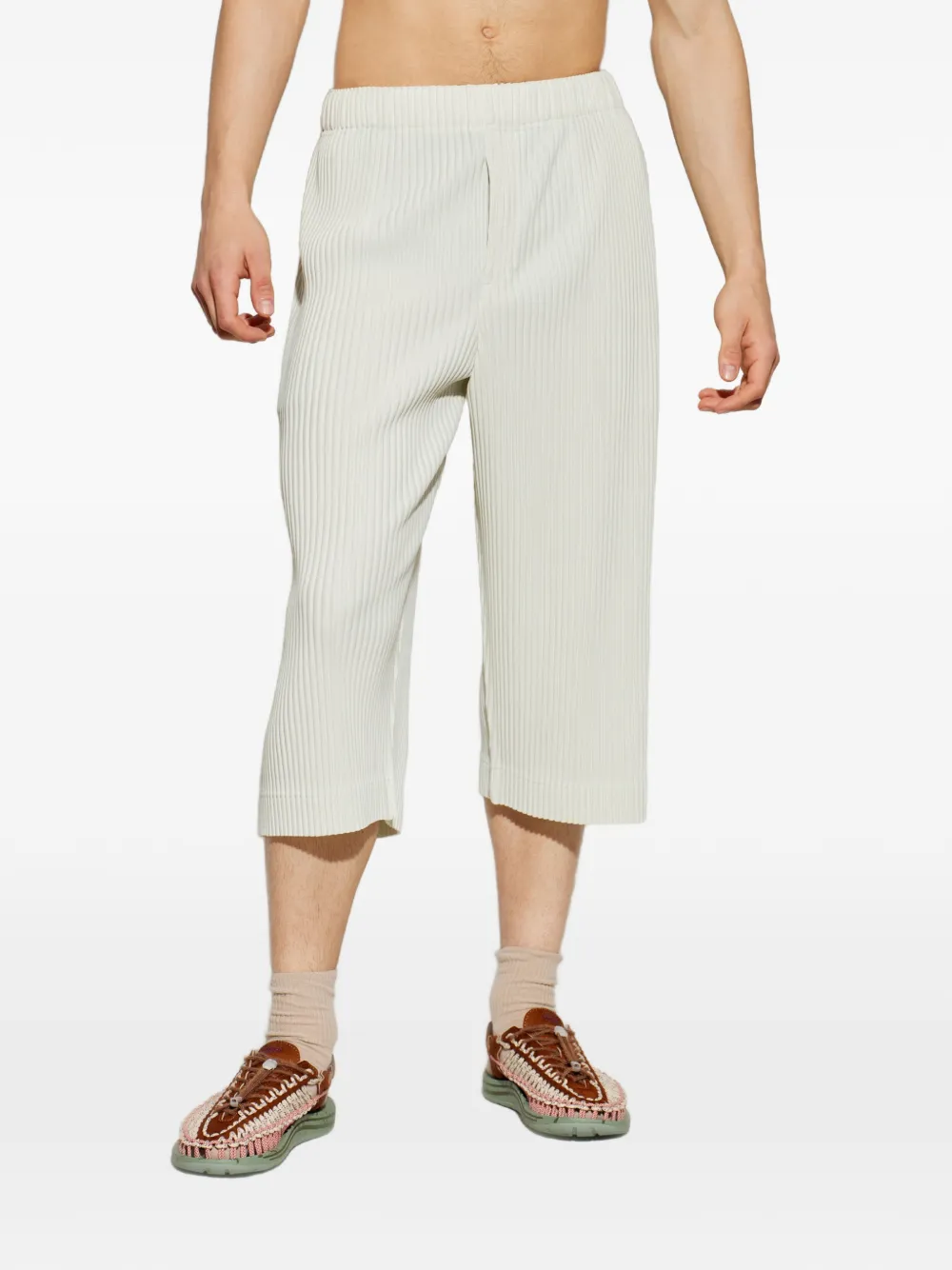 Homme Plissé Issey Miyake Cropped plooibroek Wit