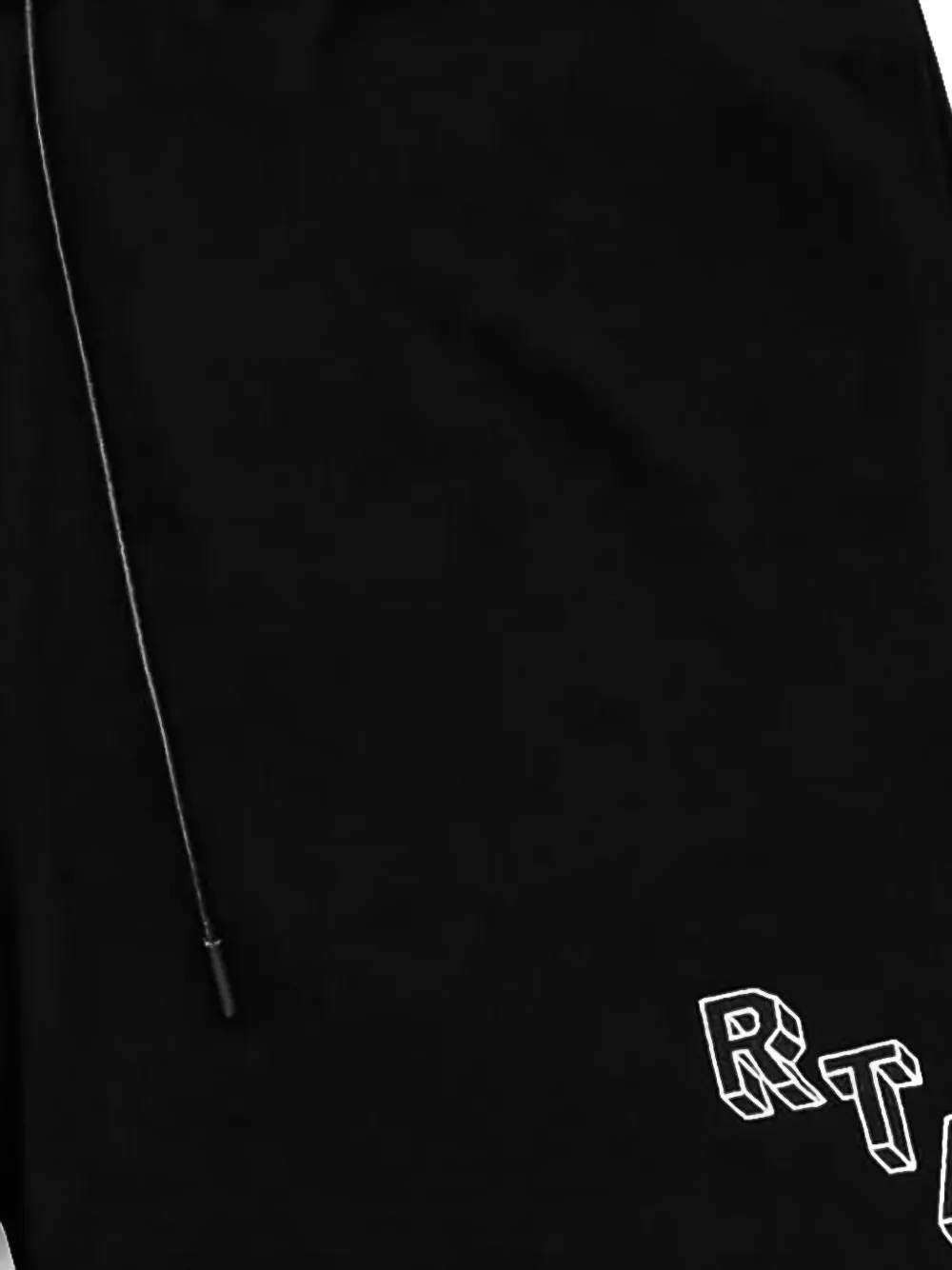 RTA Peyton shorts met logo-print Zwart