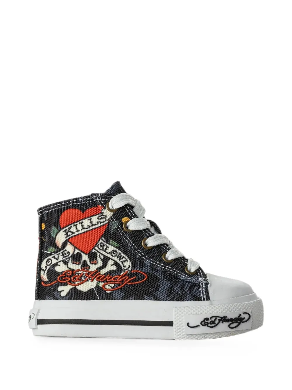 Ed Hardy Love Kills Slowly high-top sneakers Zwart