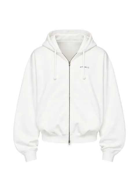 VETEMENTS logo-embroidered zip-up hoodie