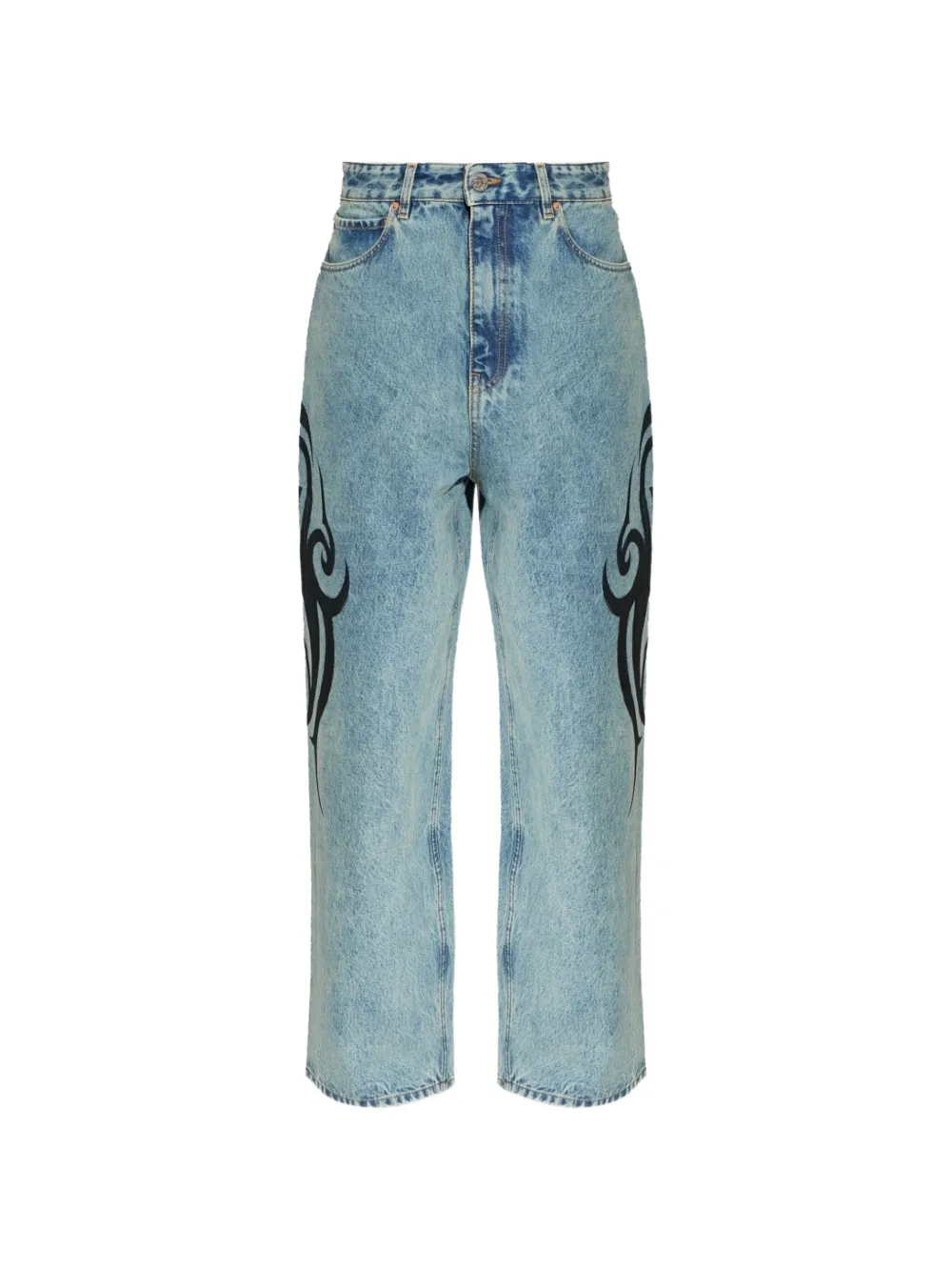 VETEMENTS tribal-print wide-leg jeans