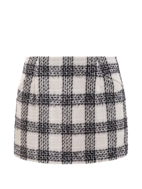 VETEMENTS checked bouclé mini skirt