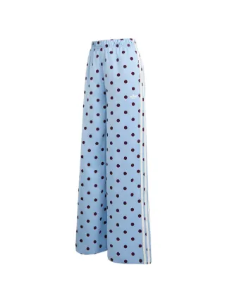 Adidas polka-dot Satin Track Pants | Blue | FARFETCH
