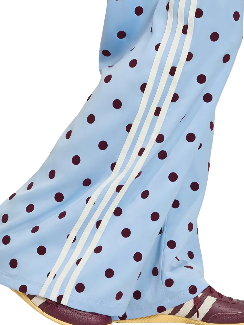 adidas Satijnen trainingsbroek met stippen Blauw