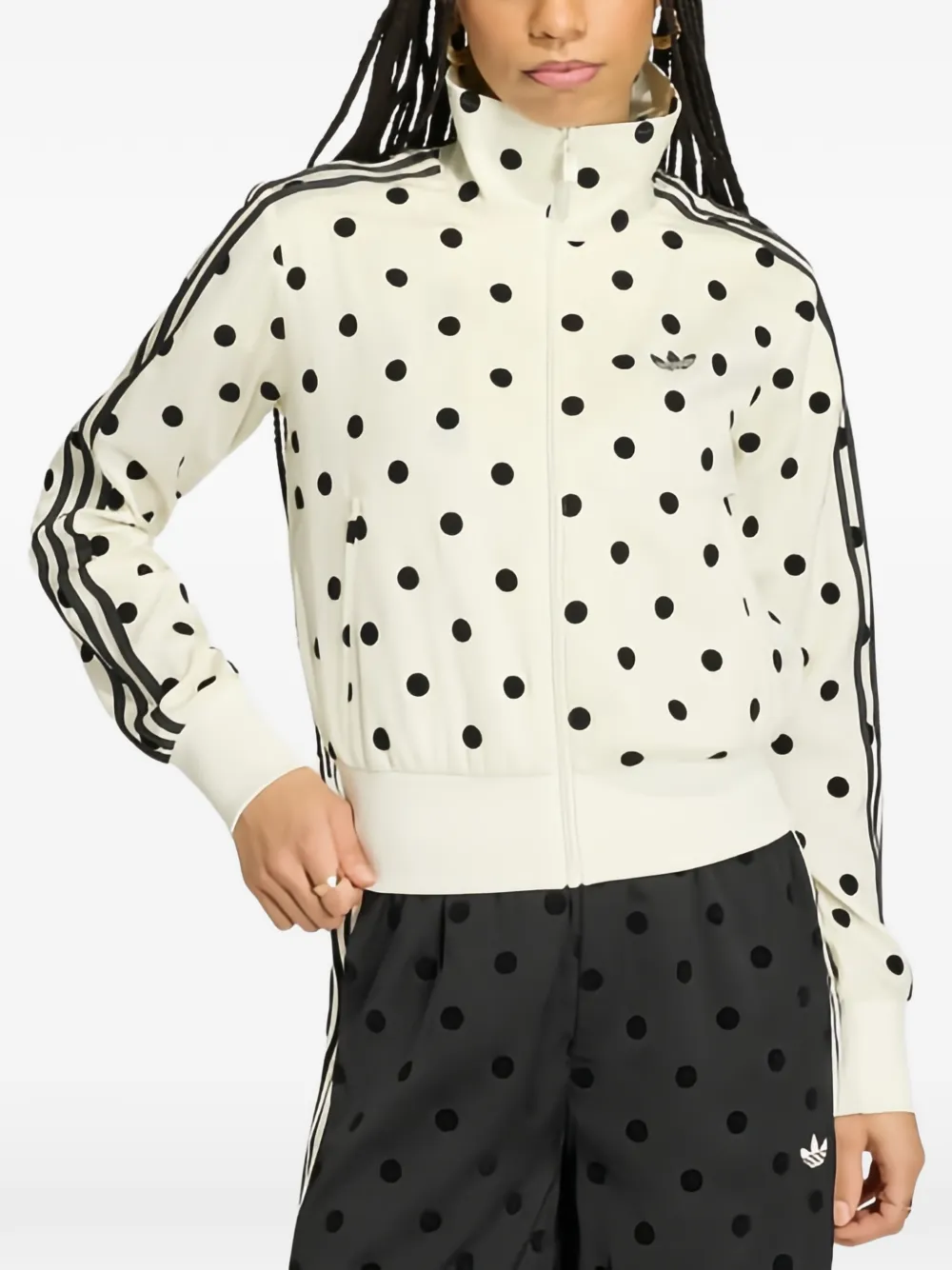 Adidas polka-dot Track Jacket | Neutrals | FARFETCH