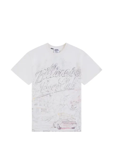 Billionaire Boys Club playera con boceto estampado