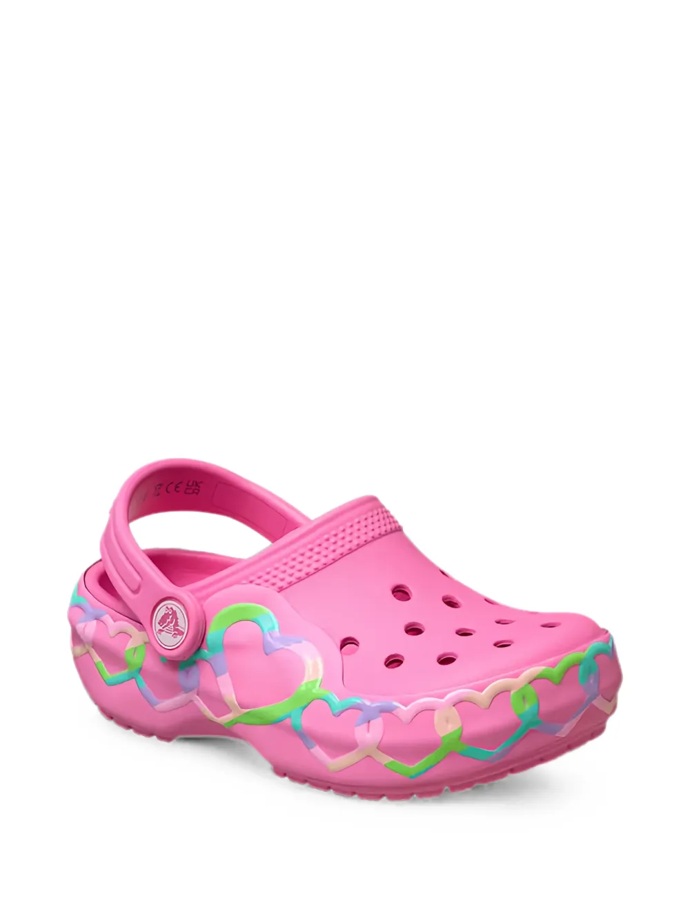Crocs Kids Classic Heart Lights klompen Roze