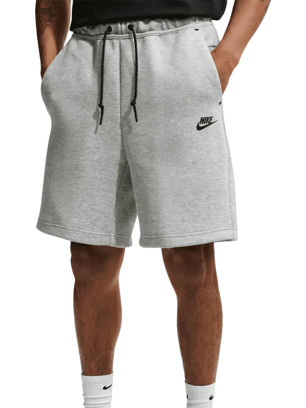 Nike Tech Fleece shorts met logoprint Grijs