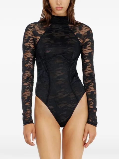 Diesel bodysuit in nylon lace with open back