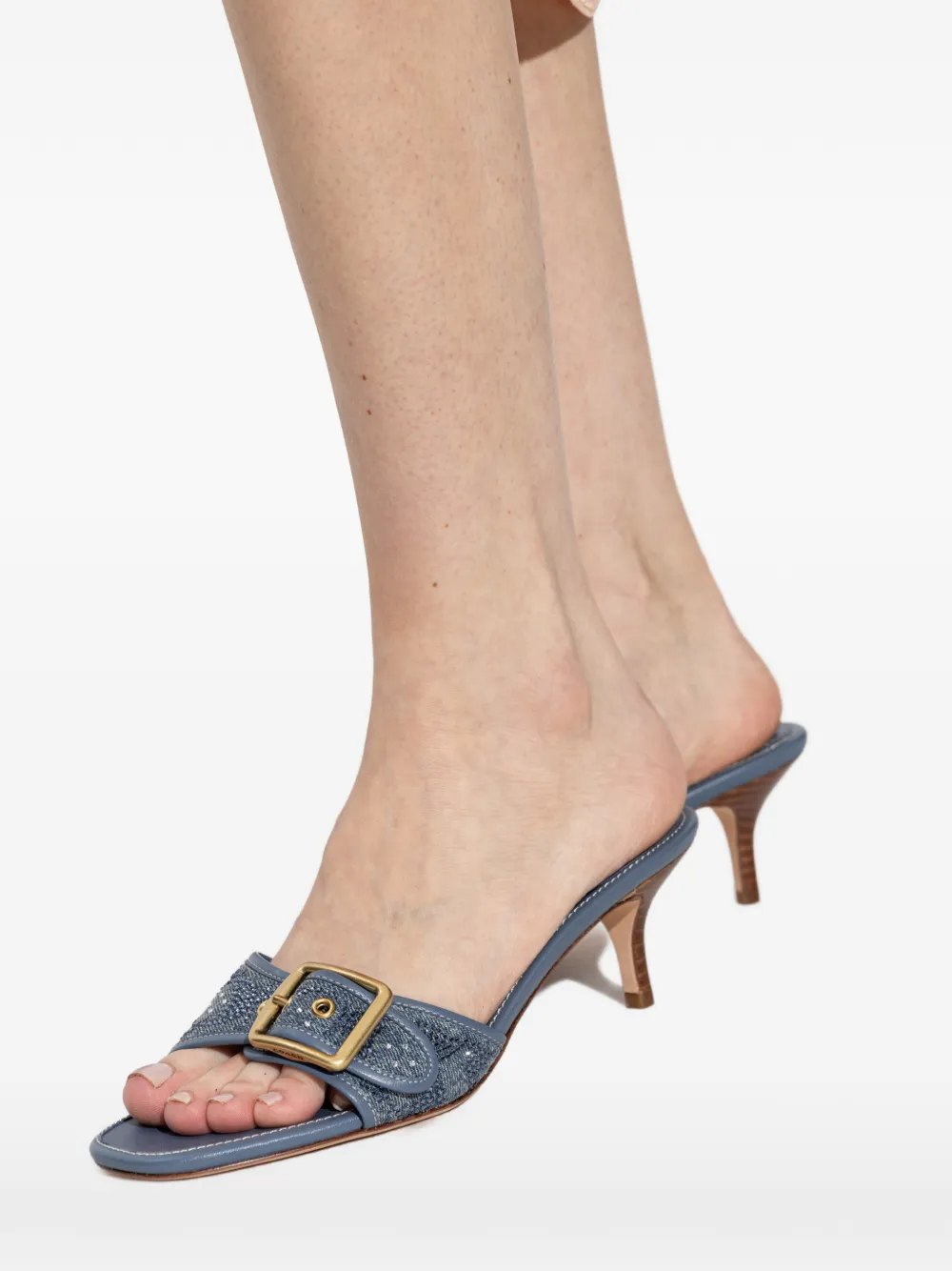 Coach Margot buckle-detail heeled sandals Blauw