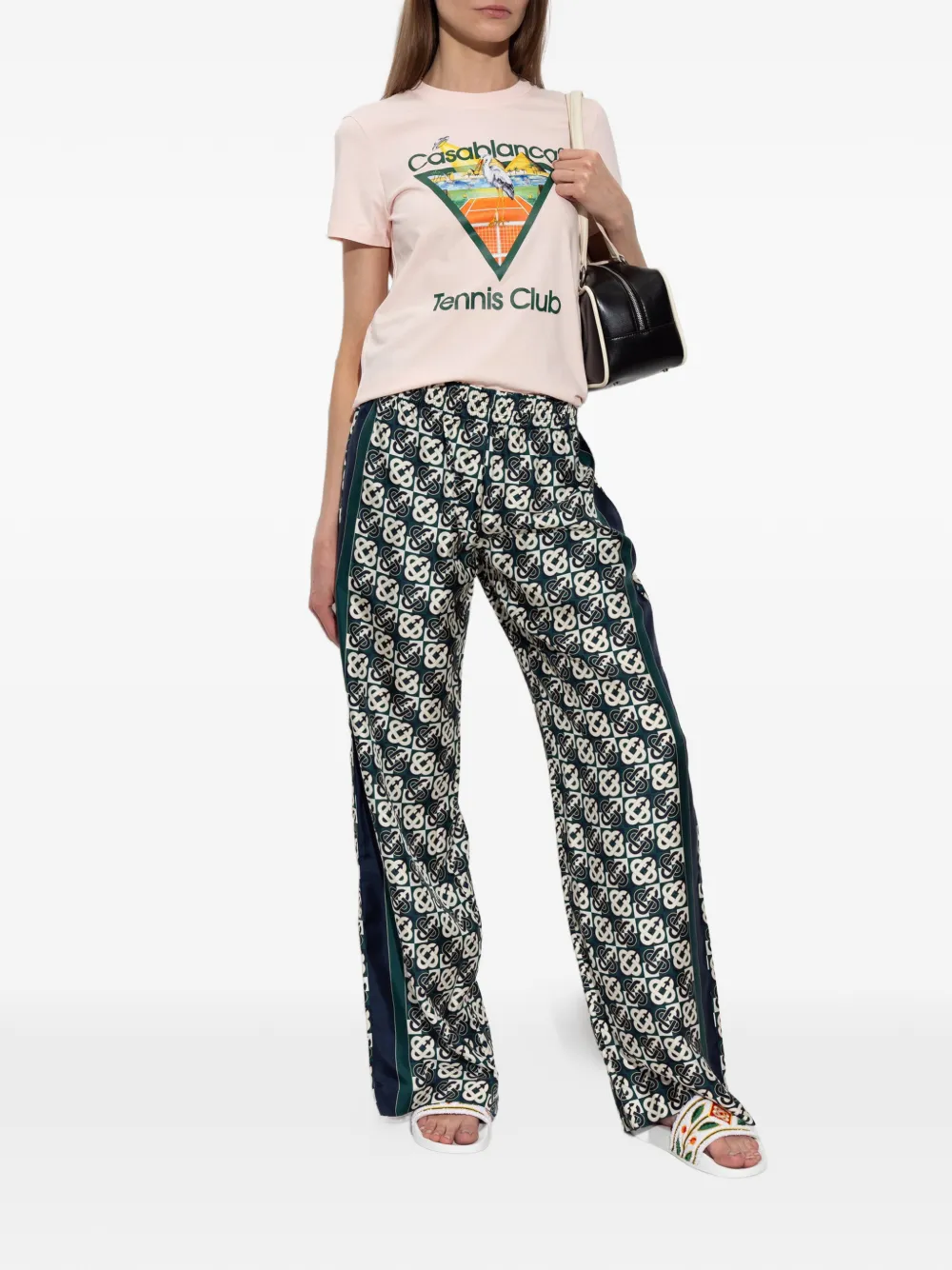 Casablanca T-shirt met grafische print Roze