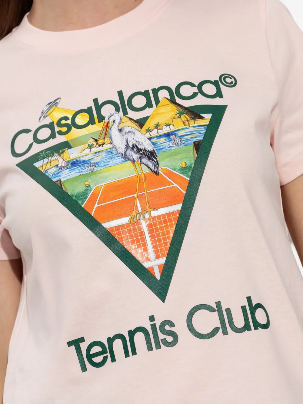 Casablanca T-shirt met grafische print Roze