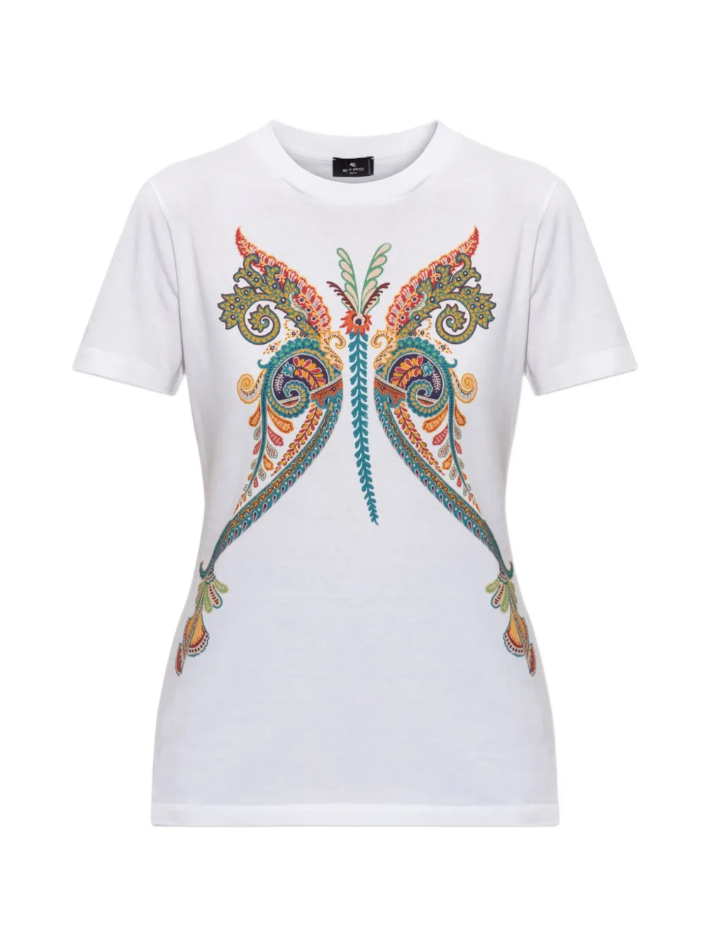 ETRO butterfly-motif T-shirt - Weiß